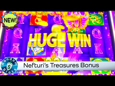 New⭐️Nefturi's Treasures Egyptian Link Slot Machine Bonus