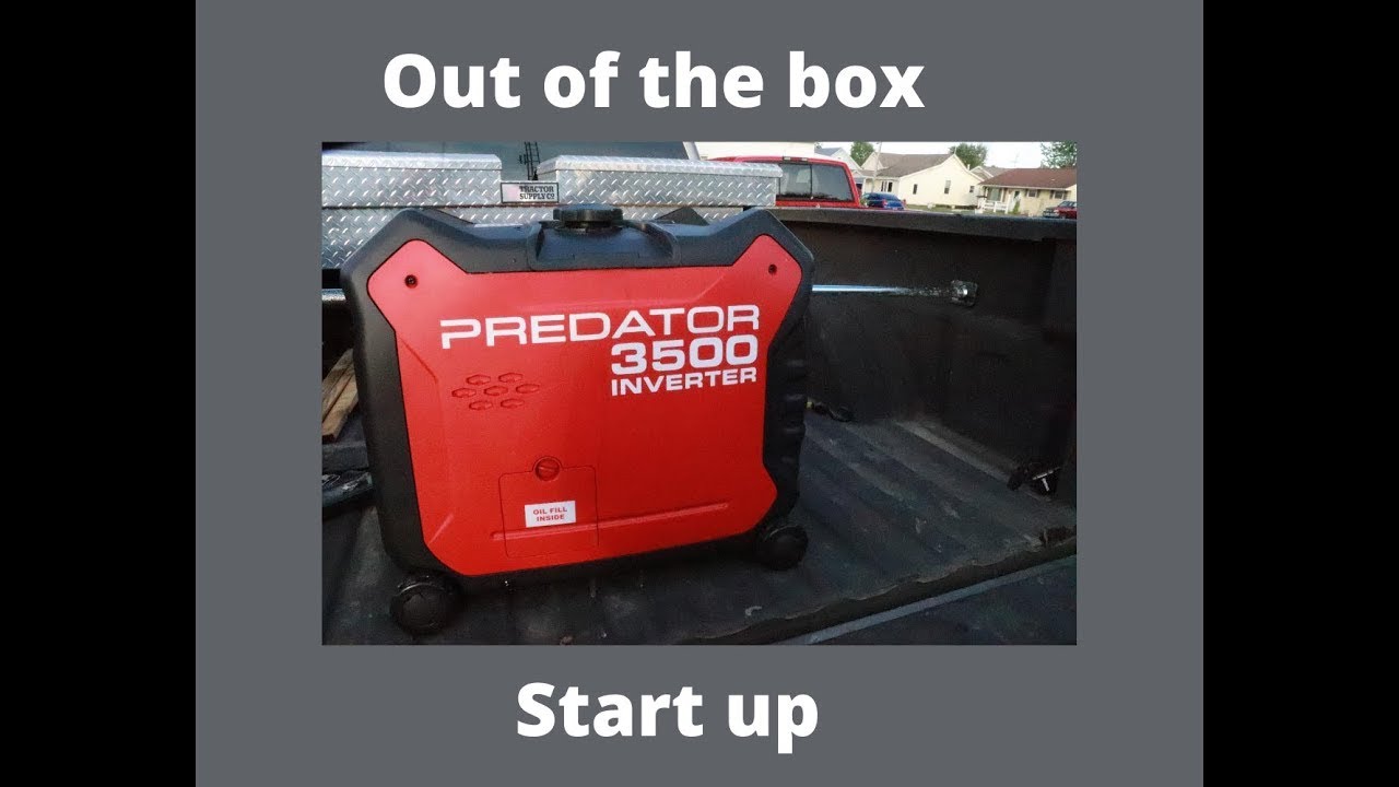 Harbor Freight generator start up. YouTube