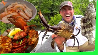 Chilli Ramen Mud Crab Catch and Cook with cast net Prawn entrée EP.515