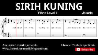 not balok sirih kuning - piano level 1 - lagu daerah jakarta - doremi