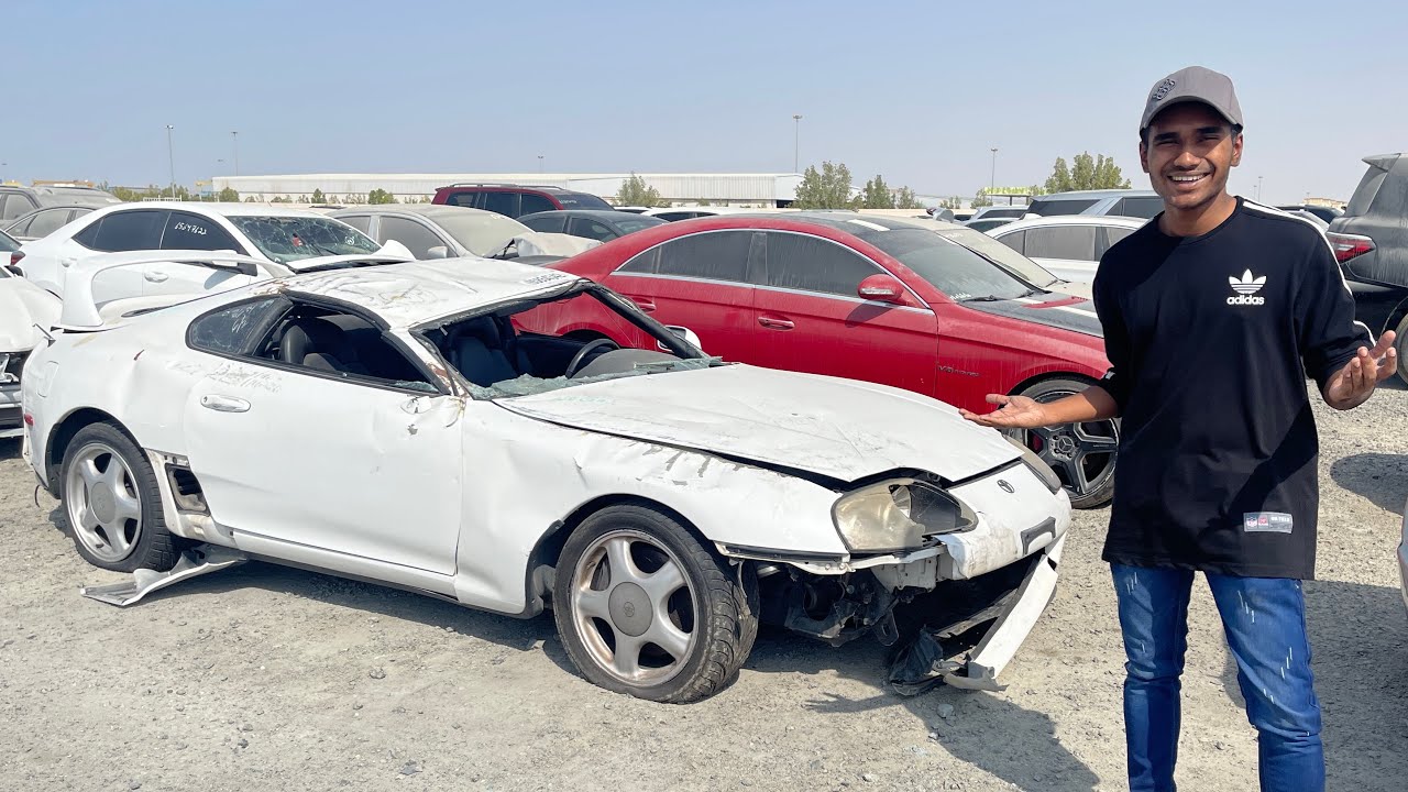TOYOTA SUPRA യുടെ ദുബായിലെ അവസ്ഥ CRASHED SUPERCAR AUCTION IN DUBAI