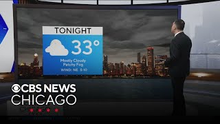Chicago weather: Mostly cloudy overnight with patchy fog by morning