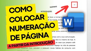 How To Start Page Numbering From The Introduction  Thesis Monograph Dissertation