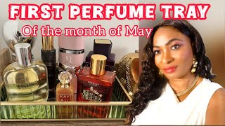 First perfume tray of the month of may // many gorgeous perfumes