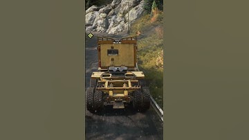 #shorts 😱 OH NOOOO 😱 - HUGE Truck Hits the Guard Rail and Gets a FLAT Tyre ⚙️💨 - SnowRunner