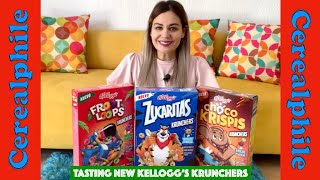 #Cereal Mascots are back in Mexico!! #Cerealphile tasting New Kellogg's Krunchers Cereal