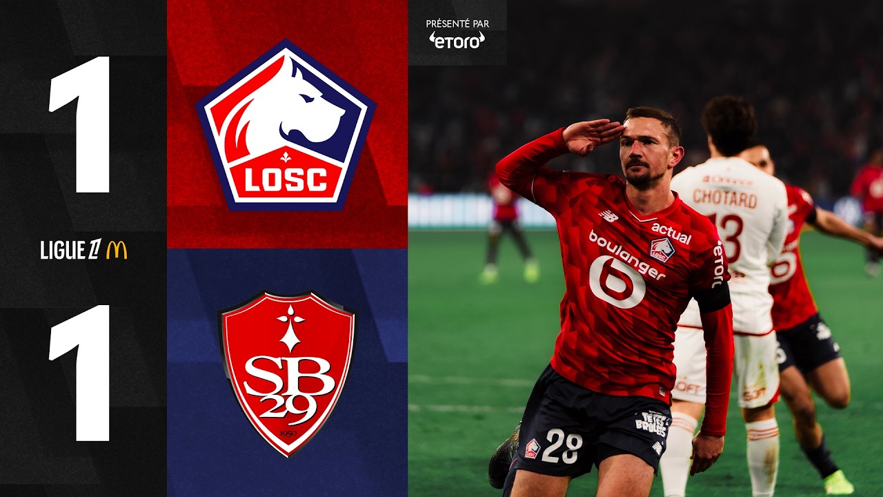 HIGHLIGHTS I Lille et Brest dos-à-dos, Perrin marque son premier but 🫡