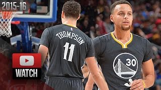 Stephen Curry \& Klay Thompson Full Highlights at 76ers (2016.01.30) - SPLASH BROS!