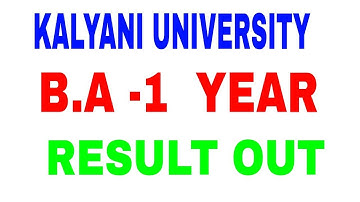Kalyani university result 2018 |Kalyani university B.A/ B.SC/B.COM result out