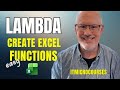 Create Excel Functions with Lambda - no code & no VBA