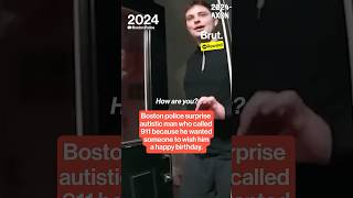 Information Police surprise autistic man for his birthday. Guide