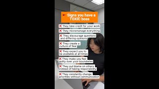 Signs you have a toxic boss