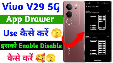vivo v29 app drawer setting on kaise kare |how to use drawer mode on vivo v29