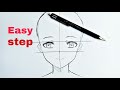 How to draw Anime - Head and face (Anime Drawing Tutorial for Beginners)