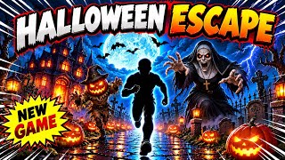 4K Immersive Interactive Warm Up | 🎃 POV HAUNTED HALLOWEEN ESCAPE RUN | Full Body Workout | New Game screenshot 2