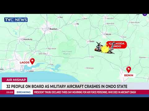 32 People On Board as Military Aircraft Crashes In Igbokoda, Ondo State