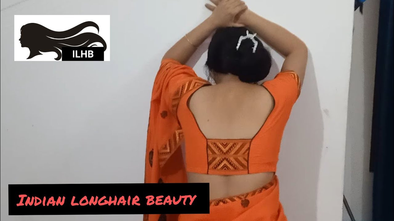 Hard Pulling of very Long Hair of Housewife