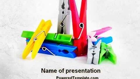 Clothespin PowerPoint Template by PoweredTemplate.com