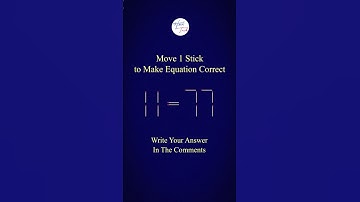 Fix the equation in just 1 move 👍 | Matchstick Challenge #hacktrick #matchstick #matchstickchallenge