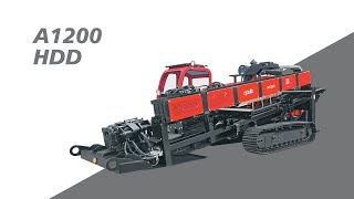 Apollo A1200 Hdd Rig In Action Drilling Through Hard Rock For Gas Pipeline