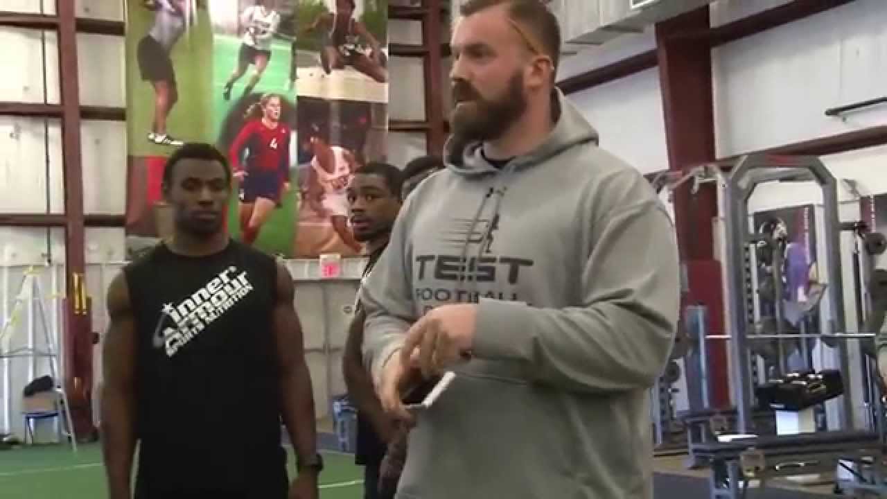 Inner Armour Bodybuilders vs Football Players 3Cone Drill Recap