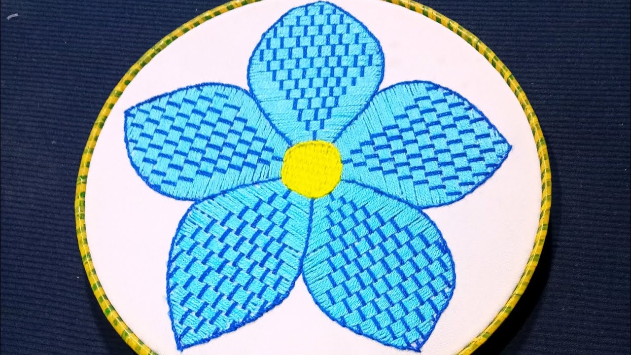 como rellenar una flor#36con una Puntada super hermosa😲rápida de aplicar ideal para cualquier diseño