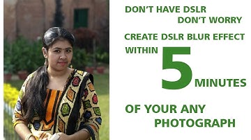 Dslr blur effect in photoshop