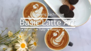 Latte Art Tutorial For Beginners (Heart, Tulip, Rosetta, Swan)