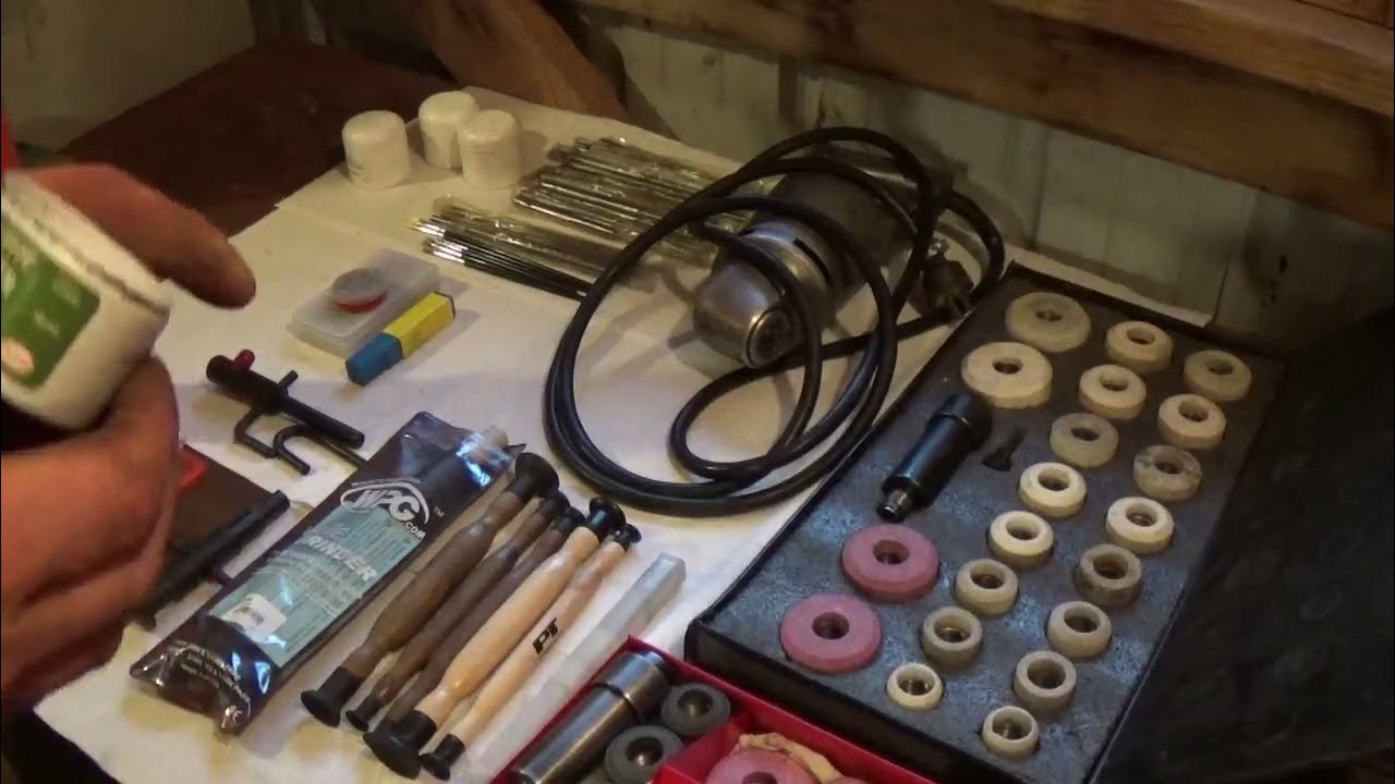Sioux valve seat grinder and stones for servicing valve seats YouTube