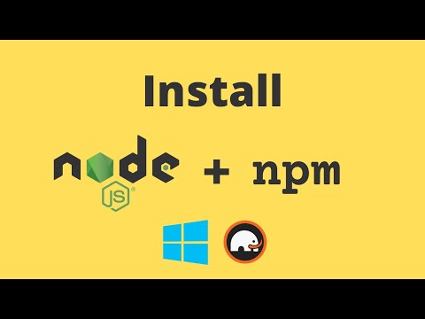 How to Install Node and NPM on Windows