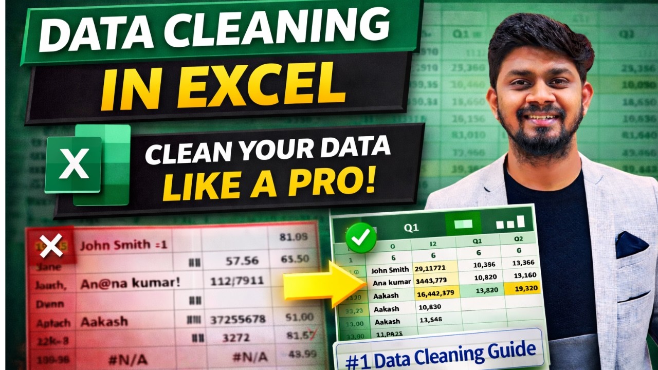 Excel Data Cleaning Full Tutorial — Remove Errors, Blanks & Duplicates ...