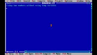 c program || swapping two numbers || without using temp variable