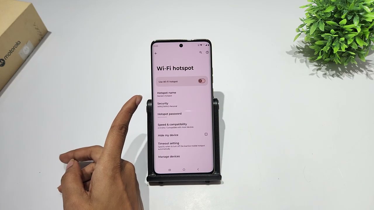 How to change hotspot password and name Motorola Edge 60 Fusion | Motorola Edge 60 hotspot setting