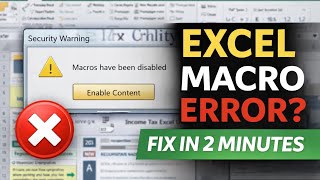 ITR /GST Excel Utility Macro Error | Cannot Run the Macro / Macro disable– Full Solution