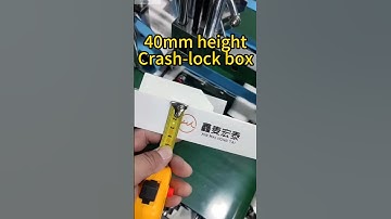40mm low high crash lock bottom box make in XS850 folder gluer machine #foldergluer #folding