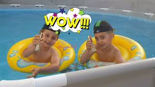 عزوز وعزوز !! تحدي الكرة بالمسبح#