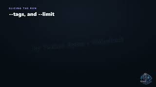 Controlling the Run: check, syntax-check, tags, limit