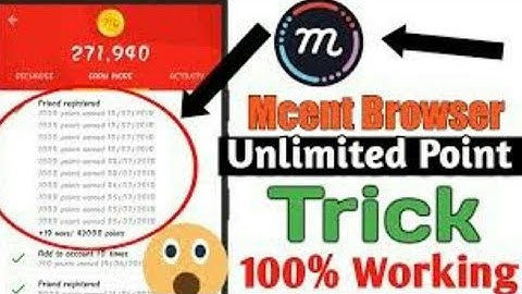 How To Increase Mcent Browser Point Fastly | Online Refer Script? | mcent Browser Unlimited Tricks