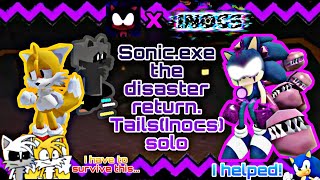 A Tails(Inocs) Solo Gameplay | Sonic.exe the disaster reset | #inocs 
