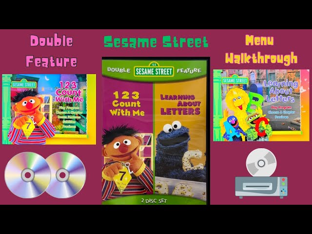 Sesame Street 123 COUNT WITH ME and LEARNING ABOUT LETTERS DVD