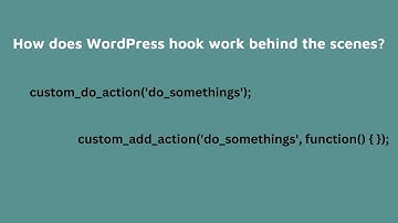 How does WordPress hook work behind the scenes?