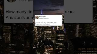 I read Amazon's annual report 4 times a day #amazon #finance #financebro