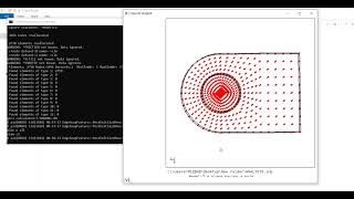 Famous CalculiX command [view sur] [view vol] in CGX window Wealth