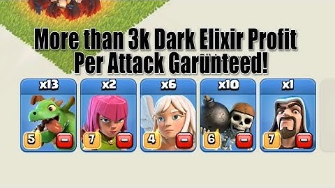 THE BEST WAY TO FARM DARK ELIXIR IN CLASH OF CLANS