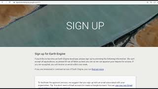 How to Sign Up in Google Earth Engine ||