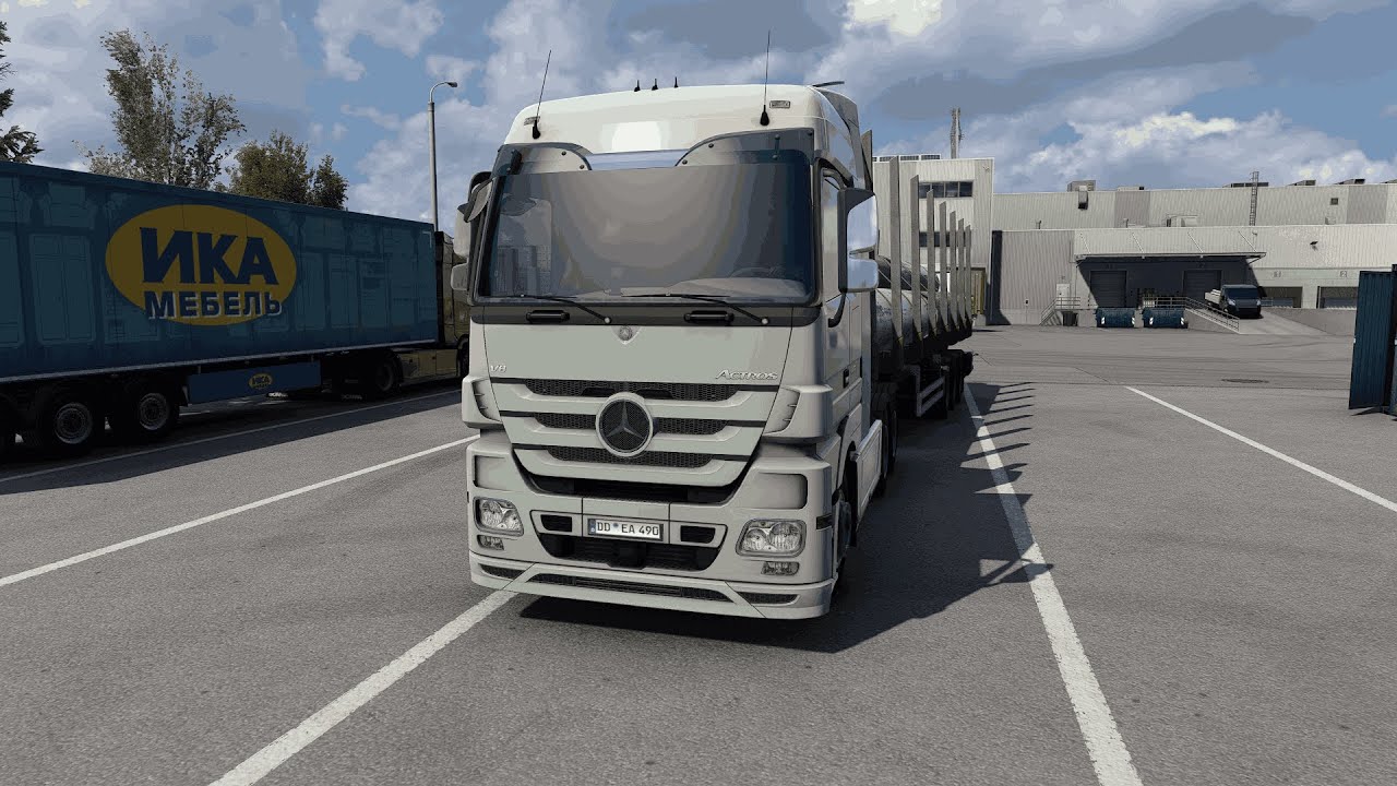 Mercedes-Benz Actros Realistic Delivery 🚛 | Euro Truck Simulator 2 Ultra Graphics (12 Min Drive)