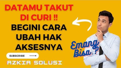 WAJIB NONTON | Takut File Laptopmu Di Salahgunakan, Begini cara merubah permission folder di windows