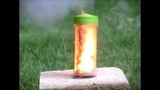 Slow Motion Fireworks Explode In a Bottle (@250 fps)