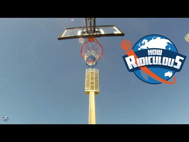 OFFICIAL Guinness World Record for Highest Basketball Shot - How Ridiculous class=