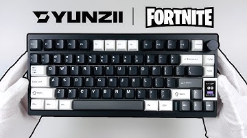 YUNZII AL80 Wireless Mechanical Keyboard Unboxing + Fortnite Gameplay